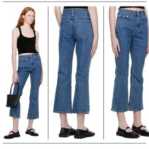 Ganni Blue Ankle & Cropped Jeans